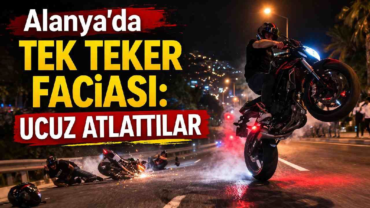 Alanya'da tek teker faciası: Ucuz atlattılar