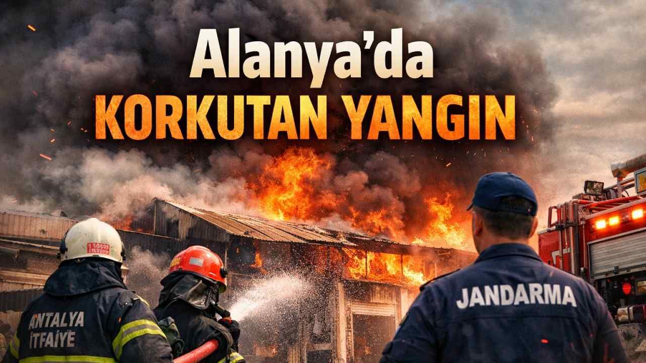 Alanya’da korkutan yangın