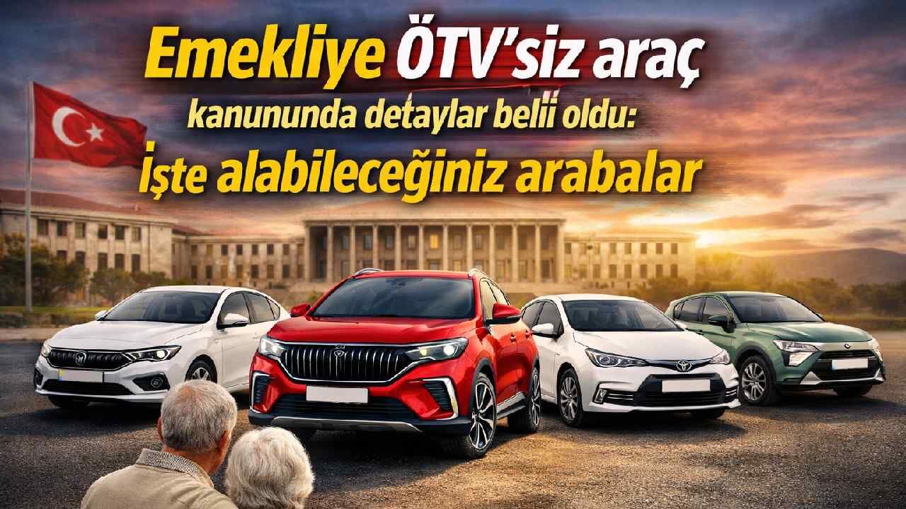 Emekliye ÖTV'siz araç kanununda detaylar belli oldu: İşte alabileceğiniz arabalar