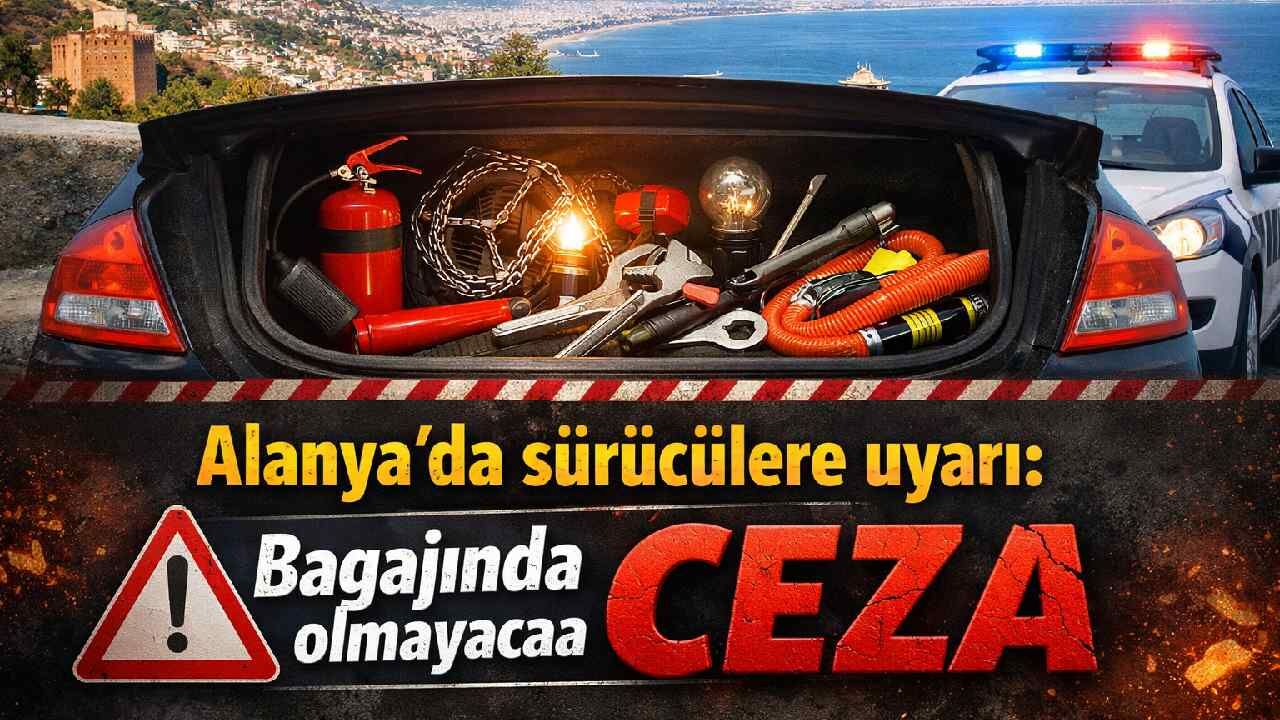 Alanya’da sürücülere ceza uyarısı: Bagajında yoksa direkt yazılıyor