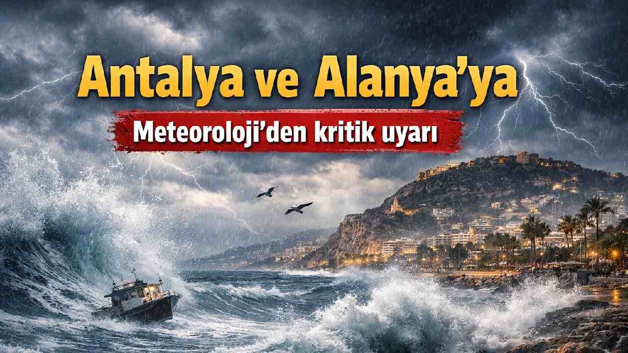 Antalya ve Alanya'ya Meteoroloji'den kritik uyarı