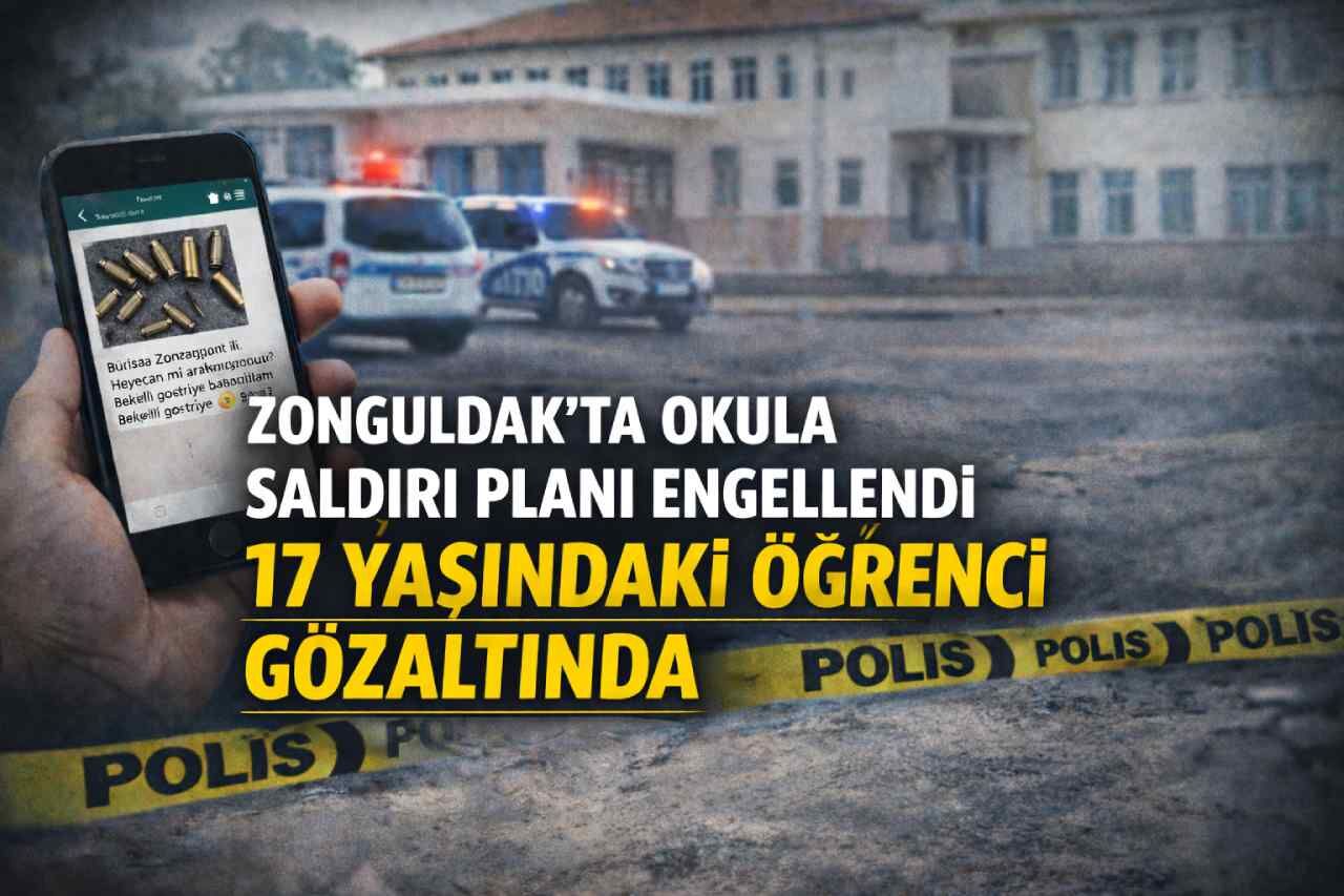 Zonguldak’ta okula saldırı planı engellendi: 17 yaşındaki öğrenci gözaltında