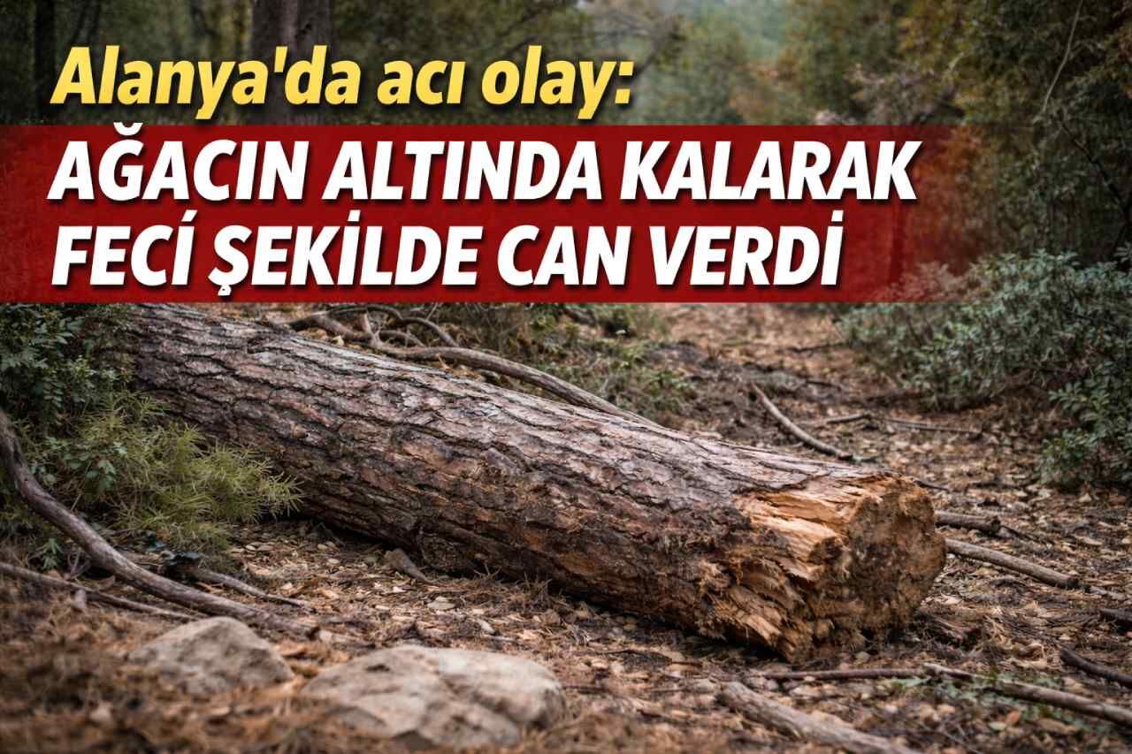 Alanya'da acı olay: Ağacın altında kalarak feci şekilde can verdi