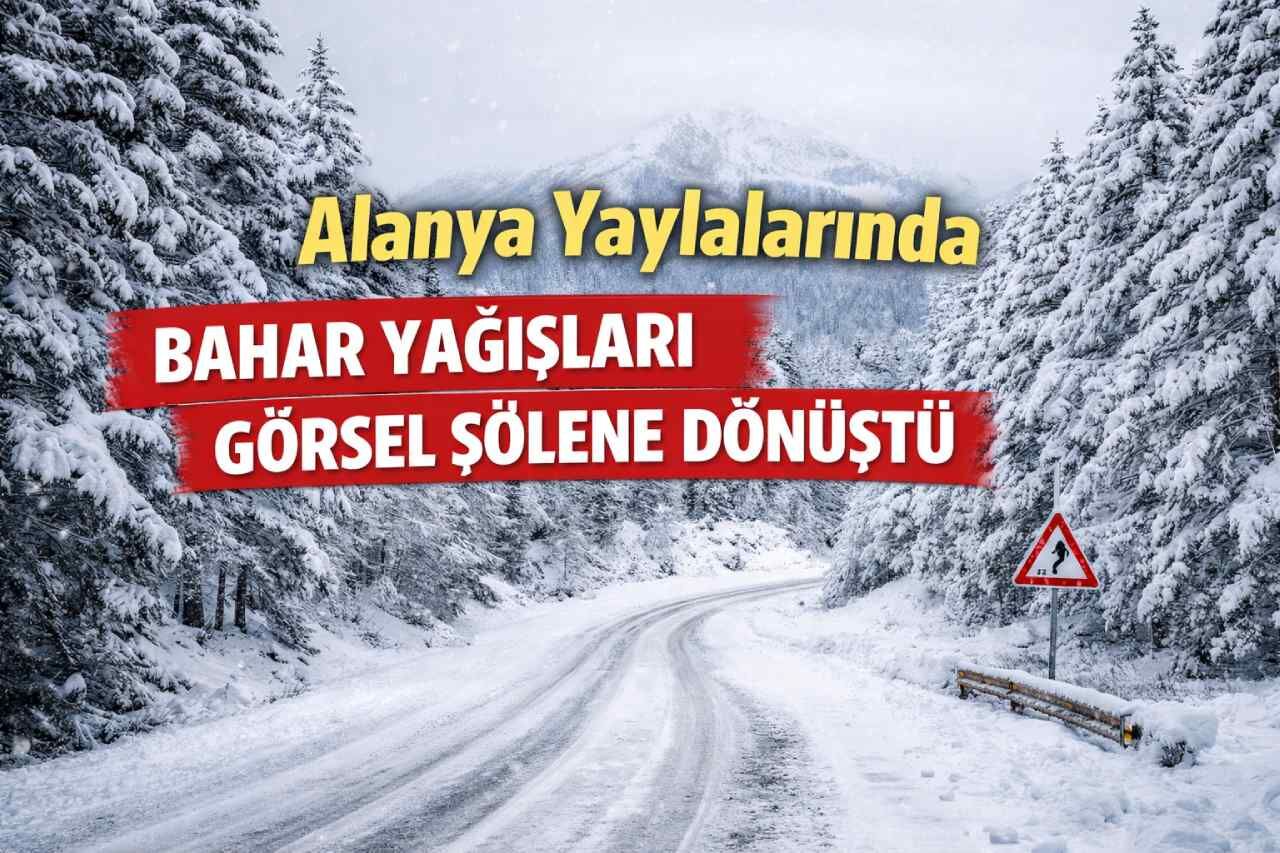 Alanya yaylalarında bahar yağışları görsel şölene dönüştü