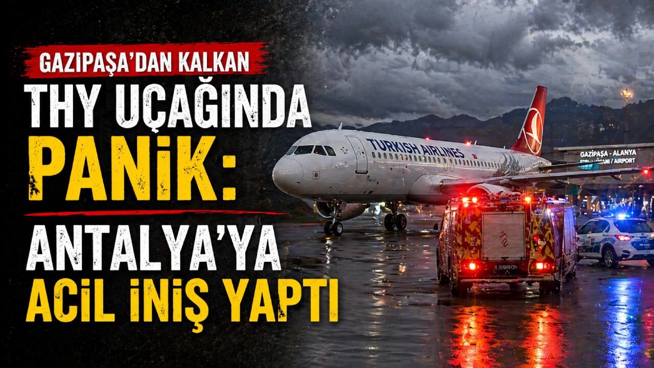 Gazipaşa'dan kalkan THY uçağında panik: Antalya'ya acil iniş yaptı