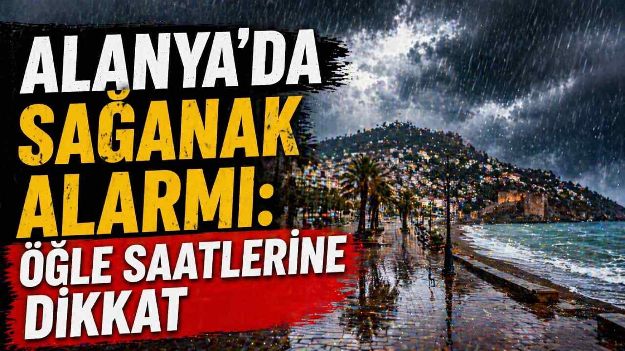 Alanya’da sağanak alarmı: Öğle saatlerine dikkat