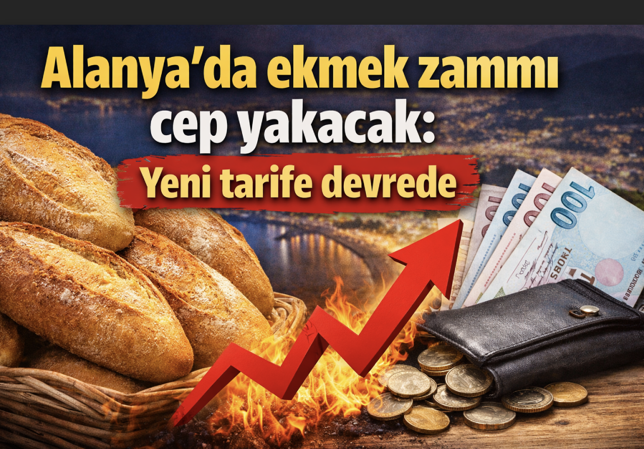 Alanya’da ekmek zammı cep yakacak: Yeni tarife devrede