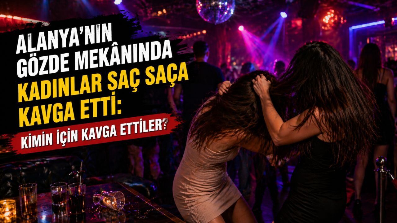 Alanya'da eğlence mekanında iki kadın arasında kavga çıktı