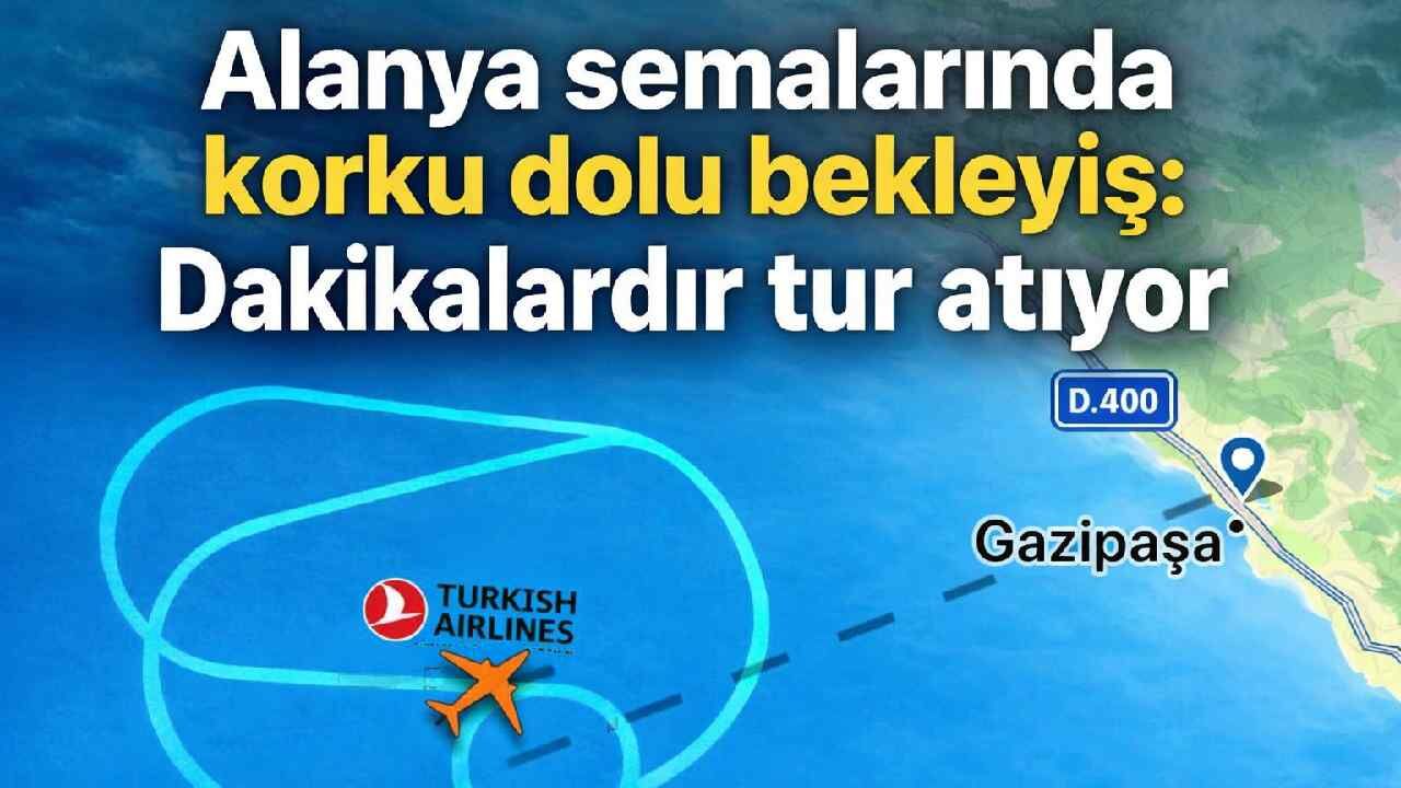 Alanya semalarında korku dolu bekleyiş: Dakikalardır tur atıyor