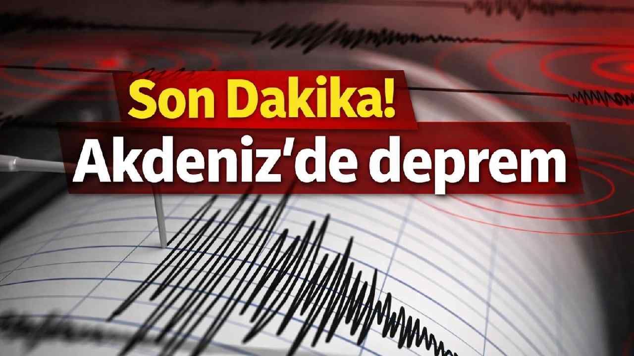 Akdeniz’de 4.8’lik deprem: Alanya ve Antalya kıyılarında hissedildi
