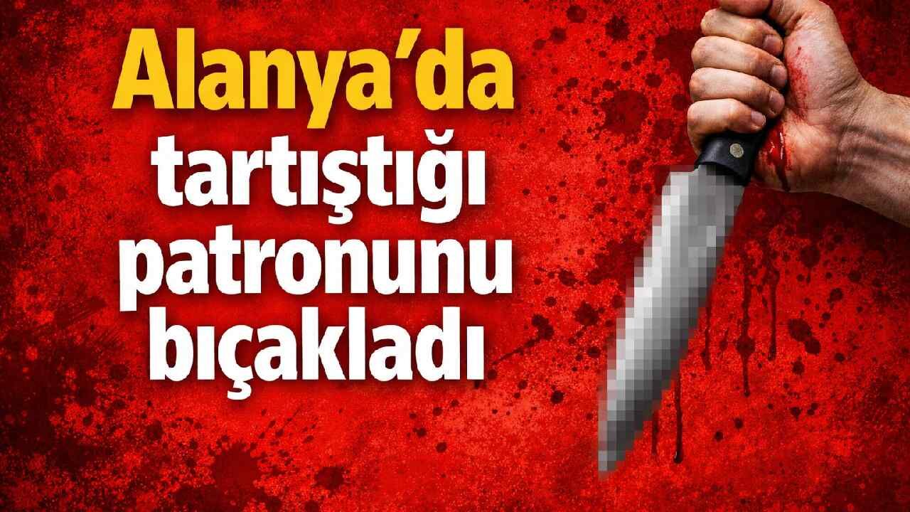 Alanya'da tartıştığı patronunu bıçakladı: Patron yaşam savaşı veriyor