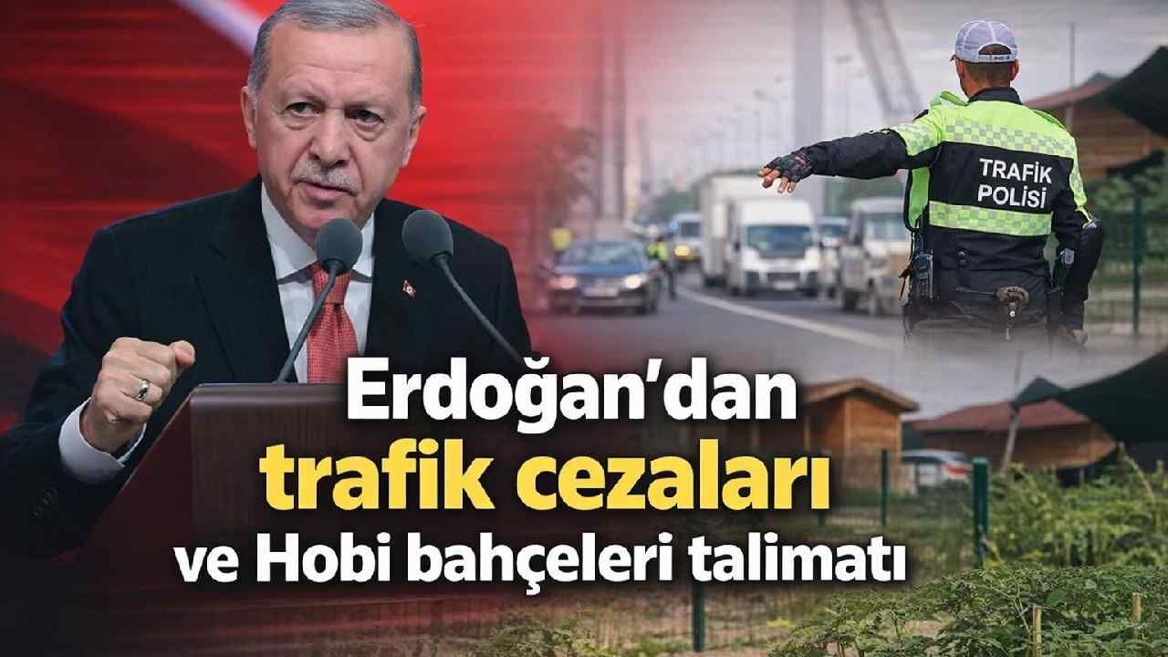 Erdoğan'dan trafik cezaları ve Hobi bahçeleri talimatı