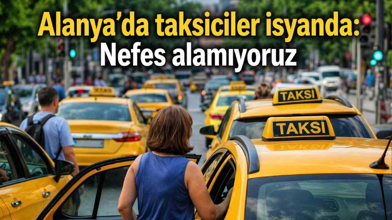 Alanya'da taksiciler isyanda: Nefes alamıyoruz