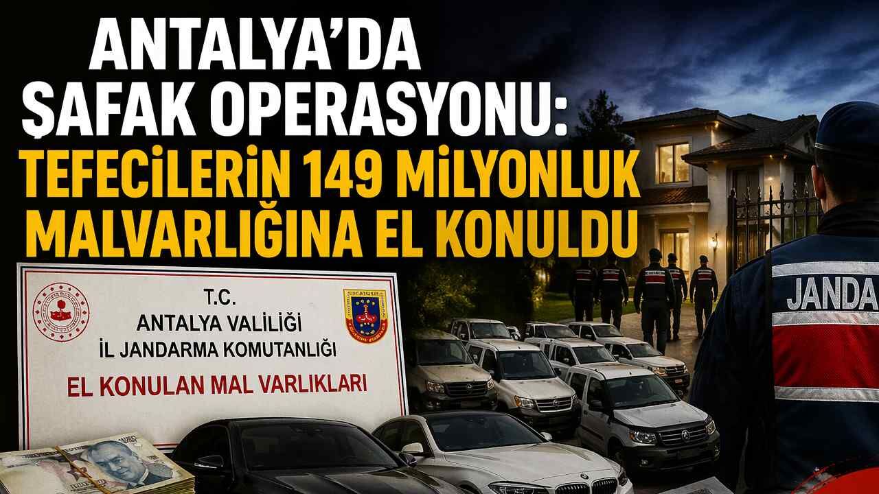 Antalya'da şafak operasyonu: Tefecilerin 149 milyonluk malvarlığına el konuldu