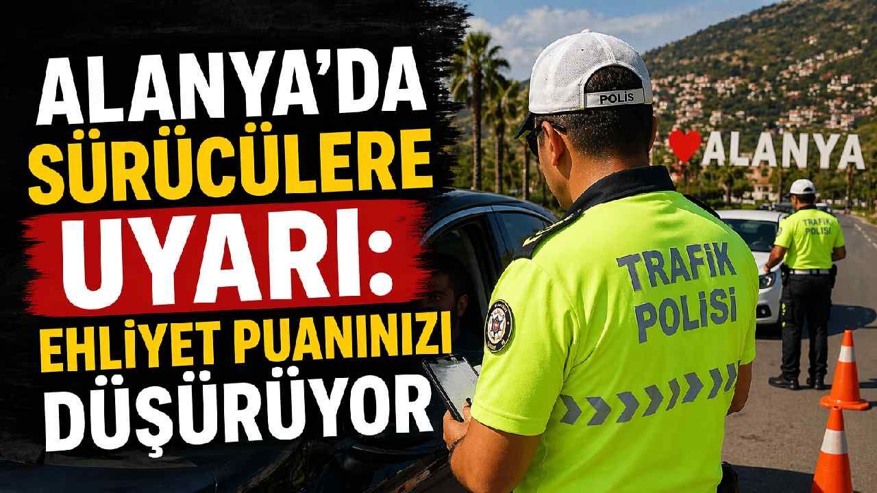 Alanya'da sürücülere uyarı: Ehliyet puanınızı düşürüyor