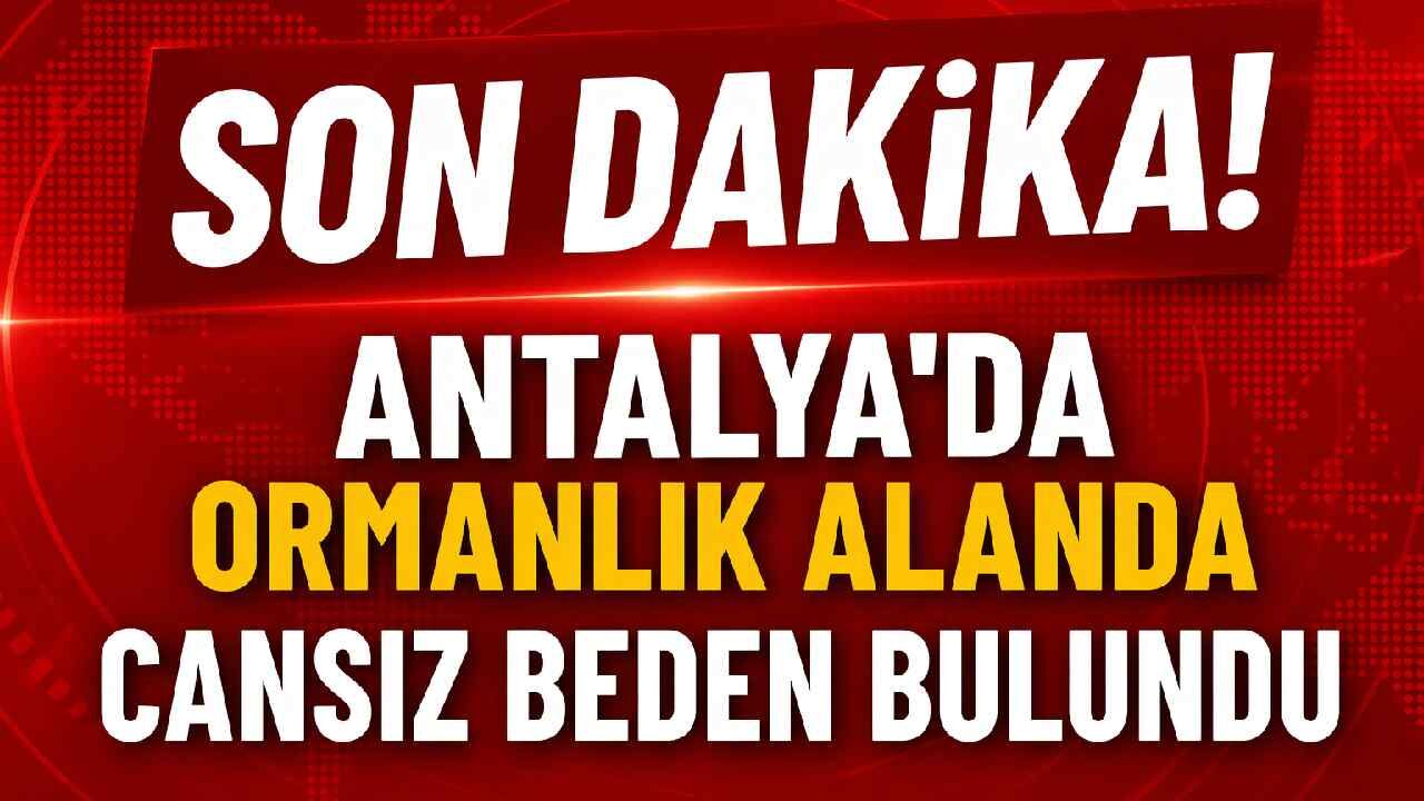 Son Dakika! Antalya'da ormanlık alanda cansız beden bulundu