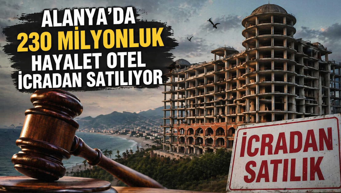 Alanya'da 230 milyonluk hayalet otel icradan satılıyor