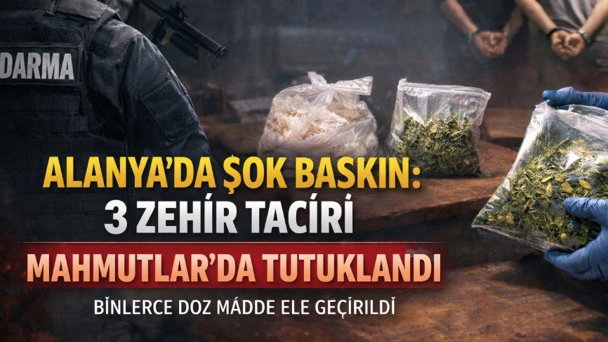 Alanya'da dev uyuşturucu baskını: 3 tacir tutuklandı