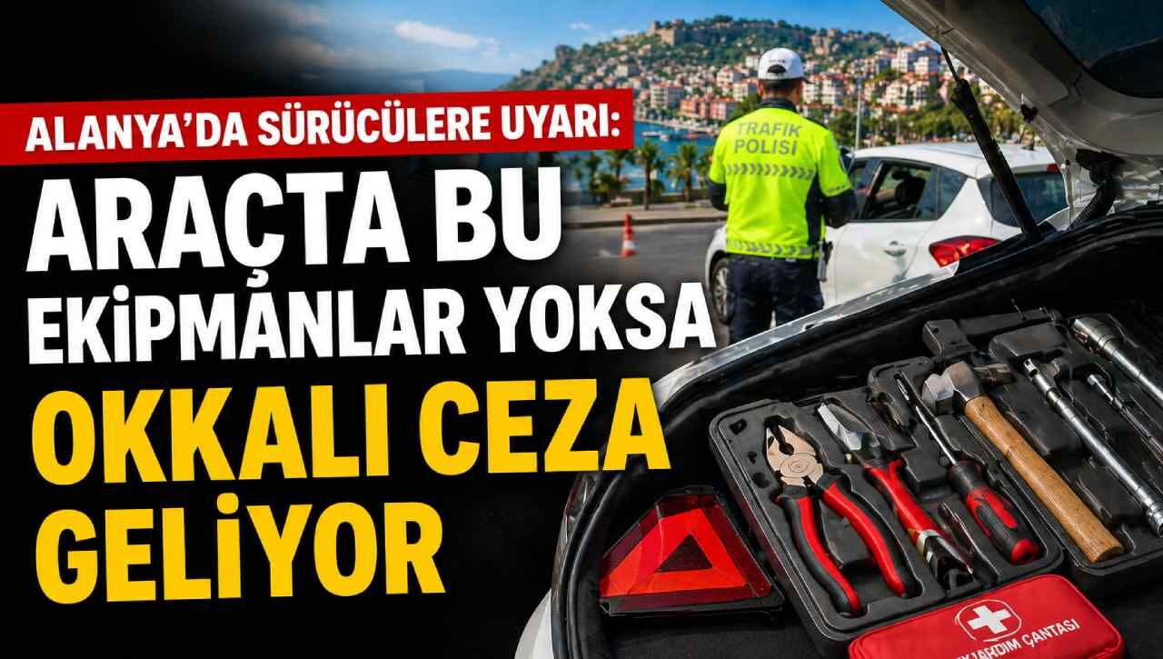 Alanya’da sürücülere uyarı: Araçta bu ekipmanlar yoksa okkalı ceza geliyor
