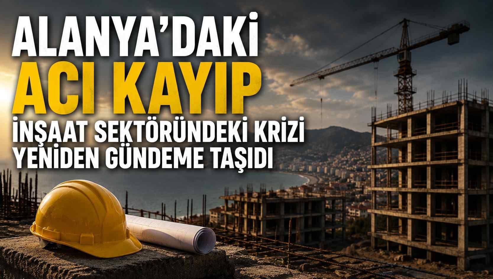 Alanya’daki acı kayıp inşaat sektöründeki krizi yeniden gündeme taşıdı
