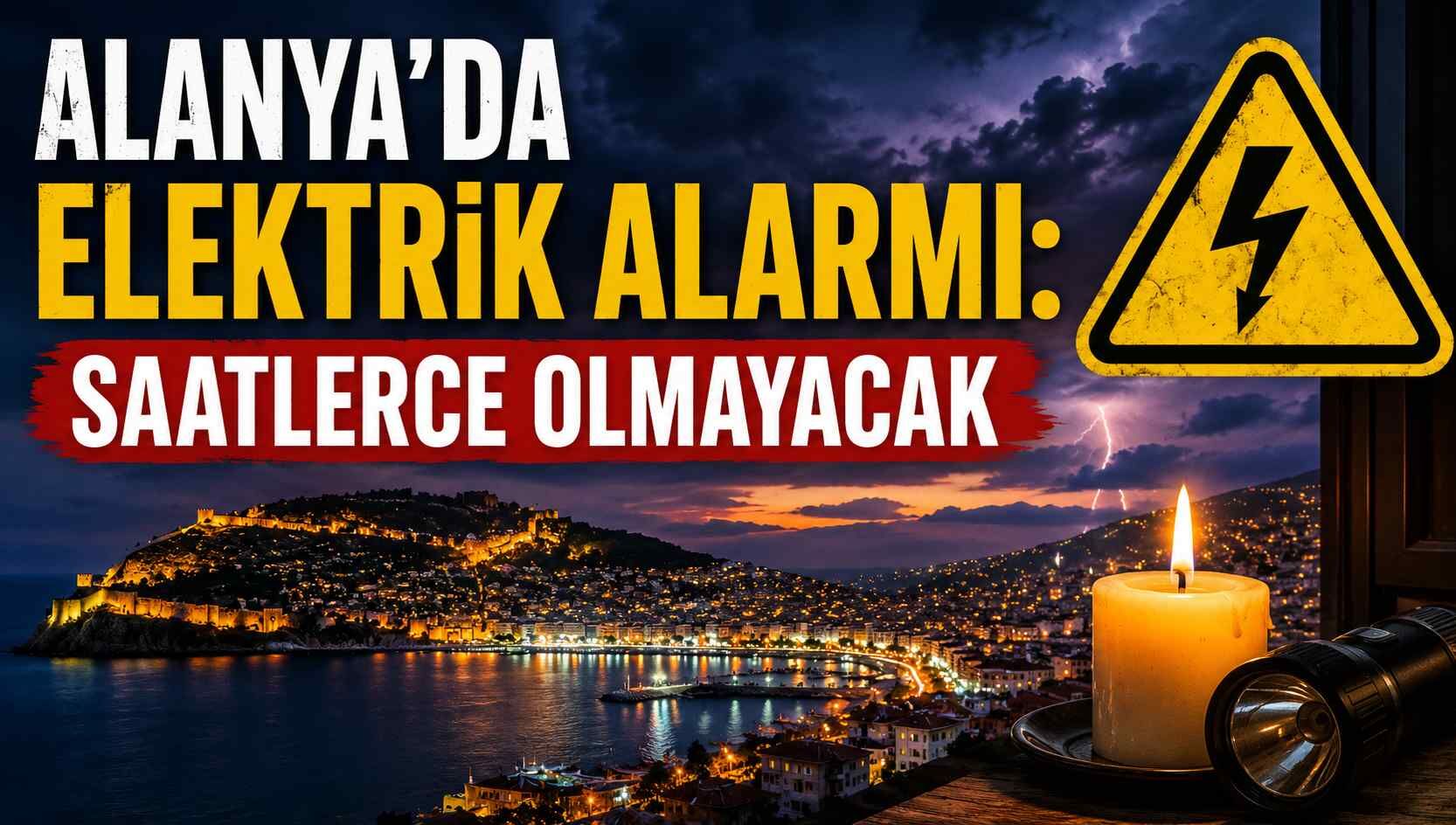 Alanya’da elektrik alarmı: Saatlerce olmayacak