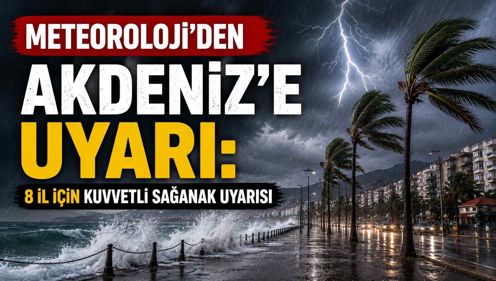 Meteoroloji’den Akdeniz'e uyarı: 8 il için kuvvetli sağanak uyarısı