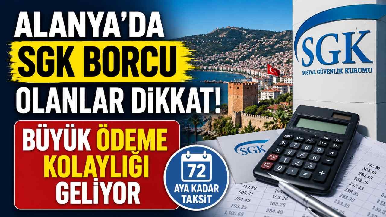 Alanya'da SGK borcu olanlar dikkat! Büyük ödeme kolaylığı geliyor
