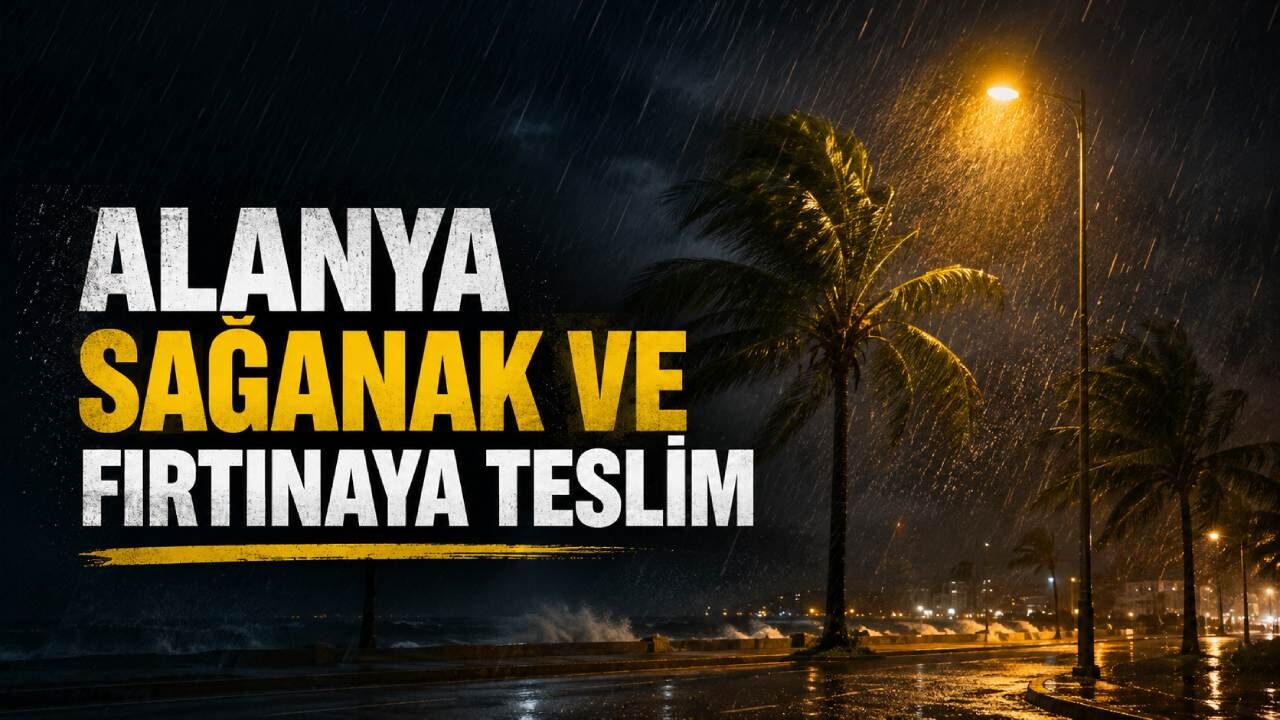 Alanya'da sağanak alarmı: Dolu ve rüzgar vurdu