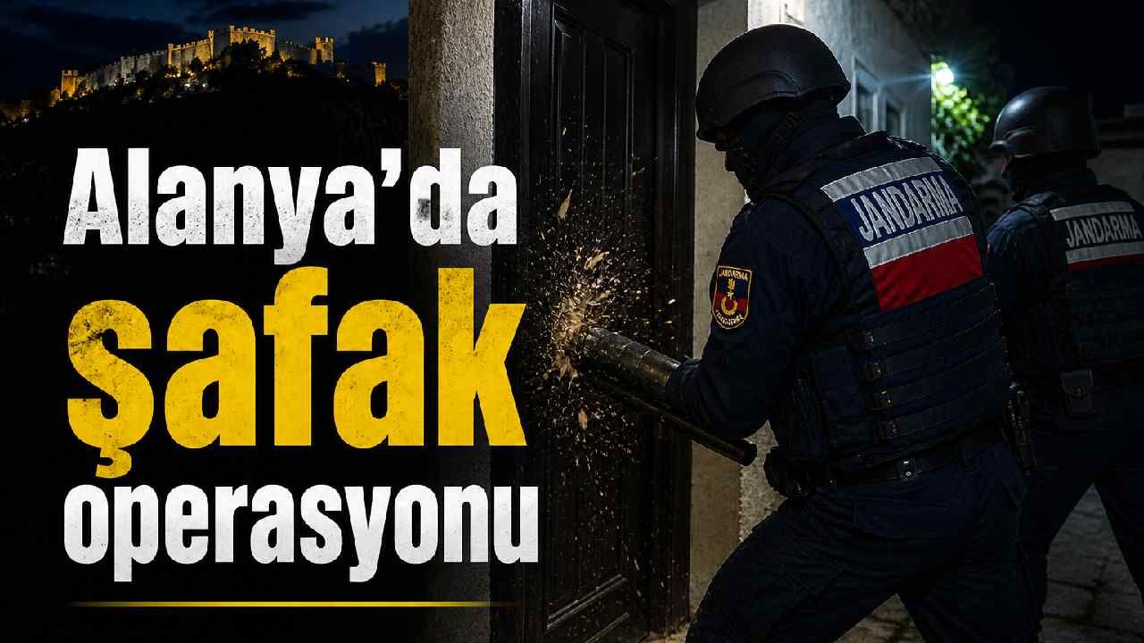 Alanya'da şafak operasyonu: Yüklü miktarda madde ele geçirildi