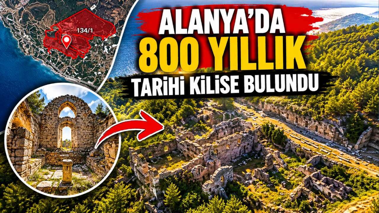 Alanya'da 800 yıllık tarihi kilise bulundu