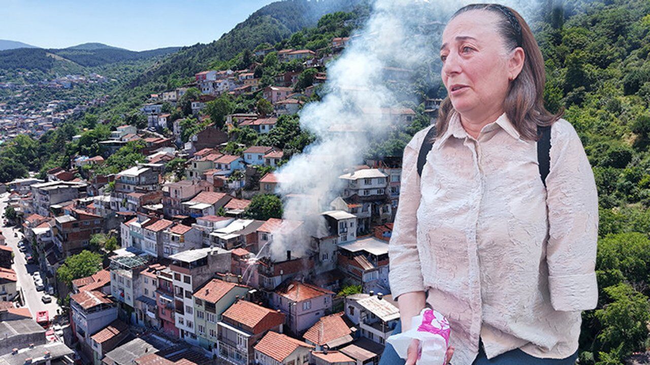 Depremde kolunu kaybeden kadının Bursa'daki evi yandı