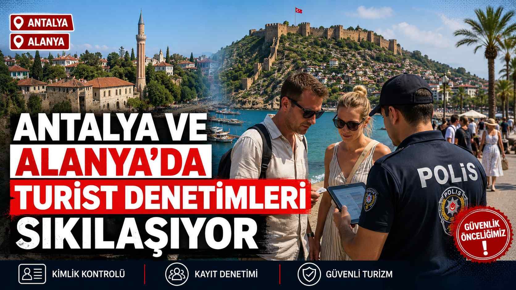 Antalya ve Alanya'da turist denetimleri sıkılaşıyor