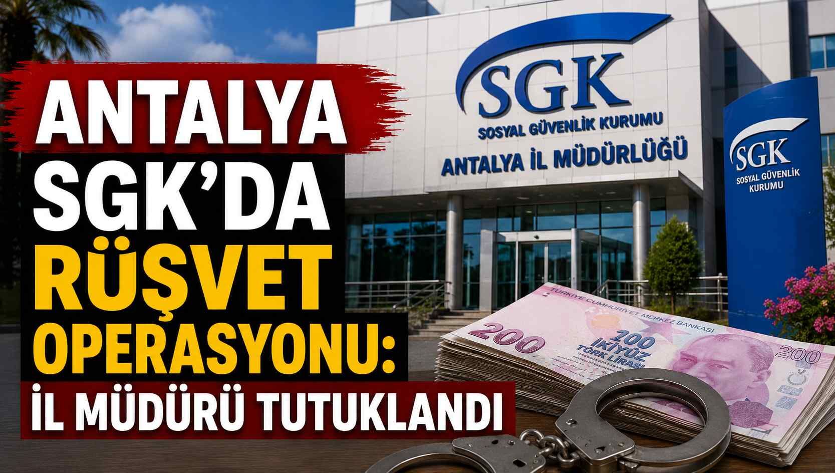 Antalya SGK’da rüşvet operasyonu: İl müdürü tutuklandı