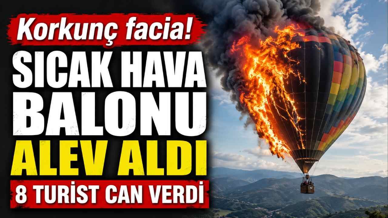 Korkunç facia! Sıcak hava balonu alev aldı 8 turist can verdi