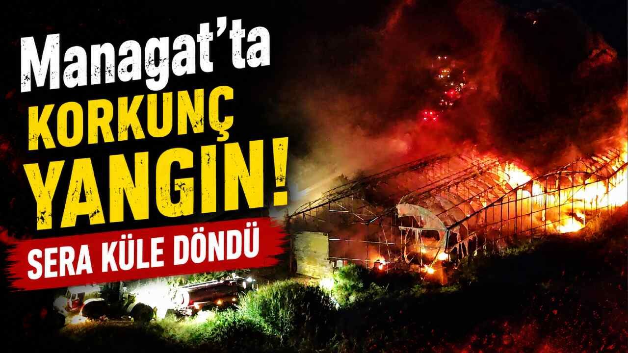 Manavgat'ta muz serası küle döndü: 5 dönüm arazi zarar gördü