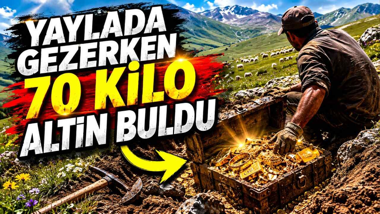 Yaylada gezerken 70 kilo altın buldu