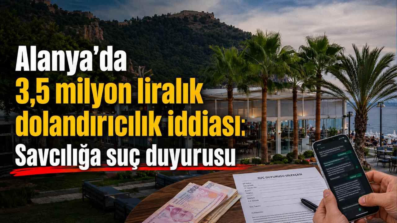 Alanya'da 3,5 milyon liralık dolandırıcılık iddiası: Savcılığa suç duyurusu