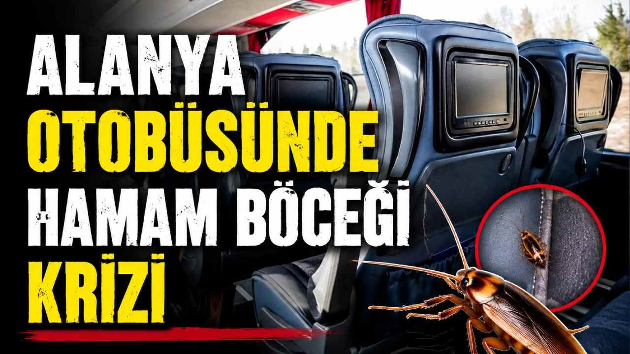 Alanya otobüsünde hamam böceği krizi