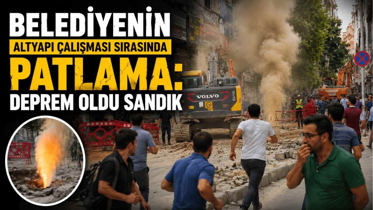 Kahramanmaraş'ta altyapı çalışmasında doğalgaz hattı patladı, vatandaşlar sokağa çıktı