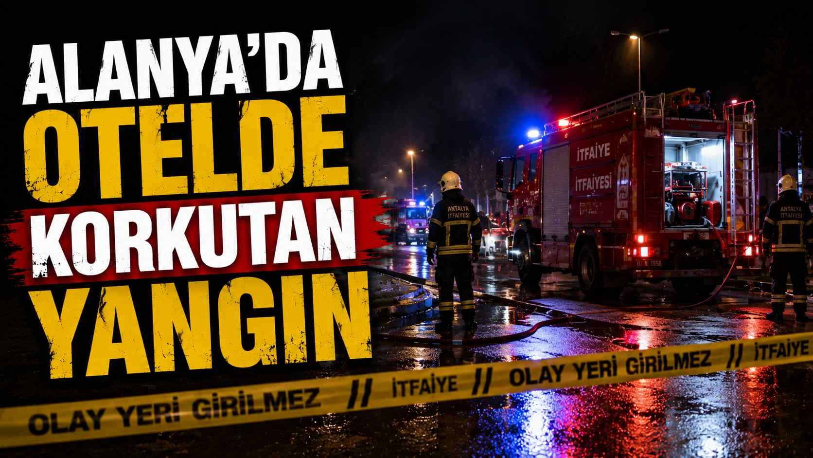 Alanya'da otelde korkutan yangın