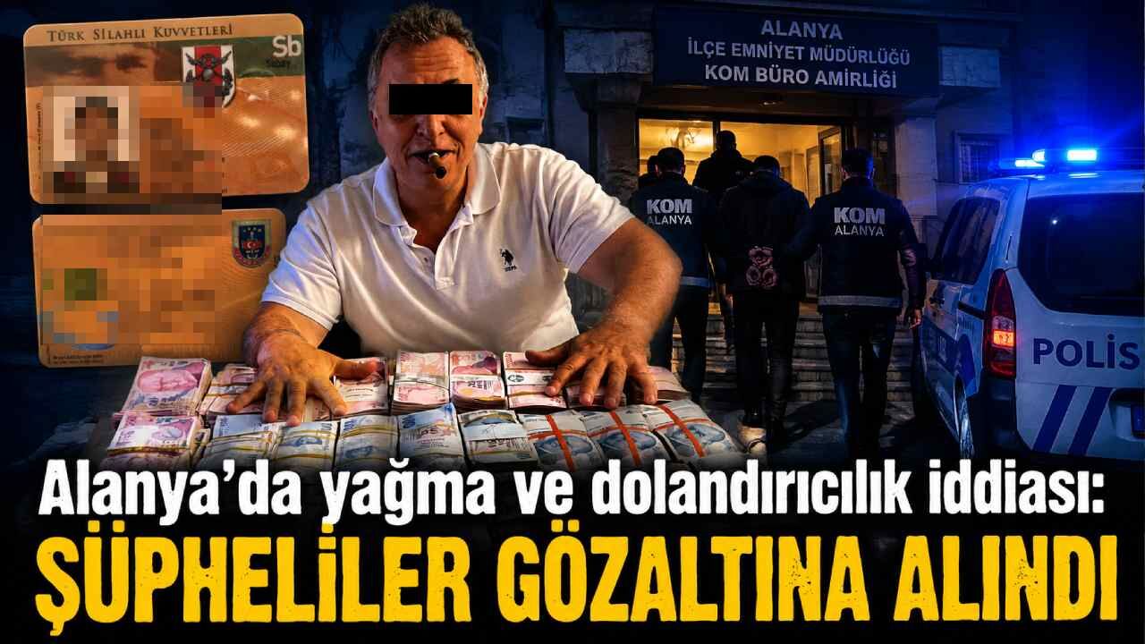 Alanya'da yağma ve dolandırıcılık iddiası: Şüpheliler gözaltına alındı