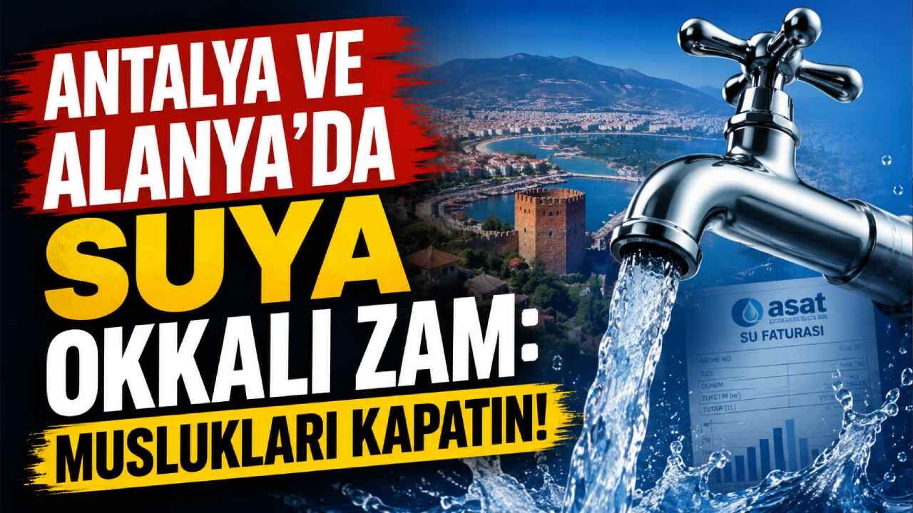 Antalya ve Alanya'da suya okkalı zam: Muslukları kapatın!