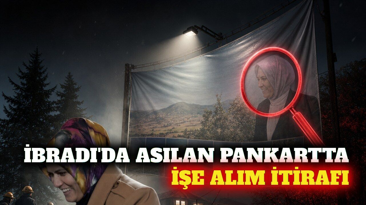 İbradı'da orman işçisi alımı pankartı tartışma yarattı