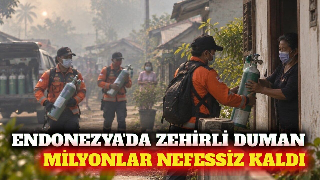 Endonezya'da zehirli duman: Halka oksijen dağıtılıyor