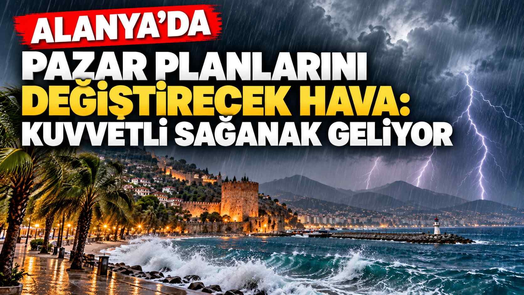 Alanya’da pazar planlarını değiştirecek hava: Kuvvetli sağanak geliyor