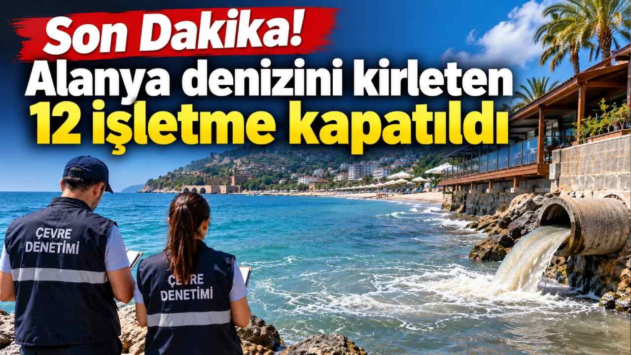 Son Dakika! Alanya denizini kirleten 12 işletme kapatıldı