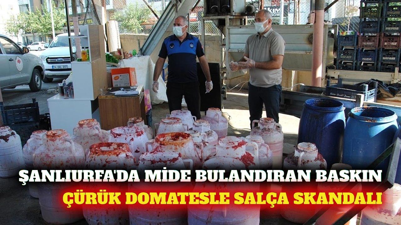 Şanlıurfa'da çürük domatesle salça üretimine baskın