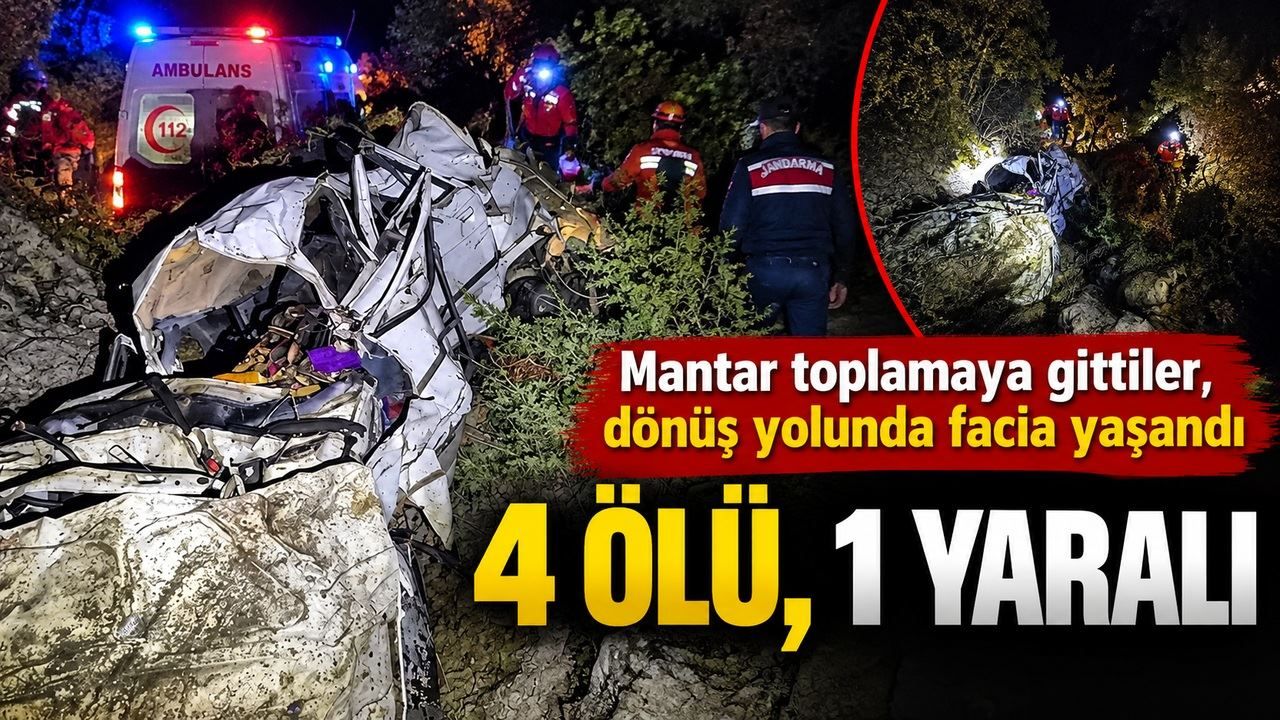 Mantar toplamaya gittiler, dönüş yolunda facia yaşandı: 4 ölü, 1 yaralı