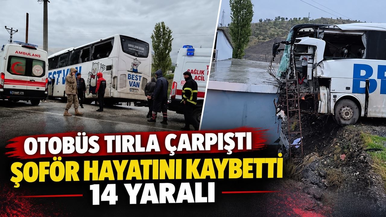 Antalya’dan yola çıkan otobüs tırla çarpıştı: 1 ölü, 14 yaralı