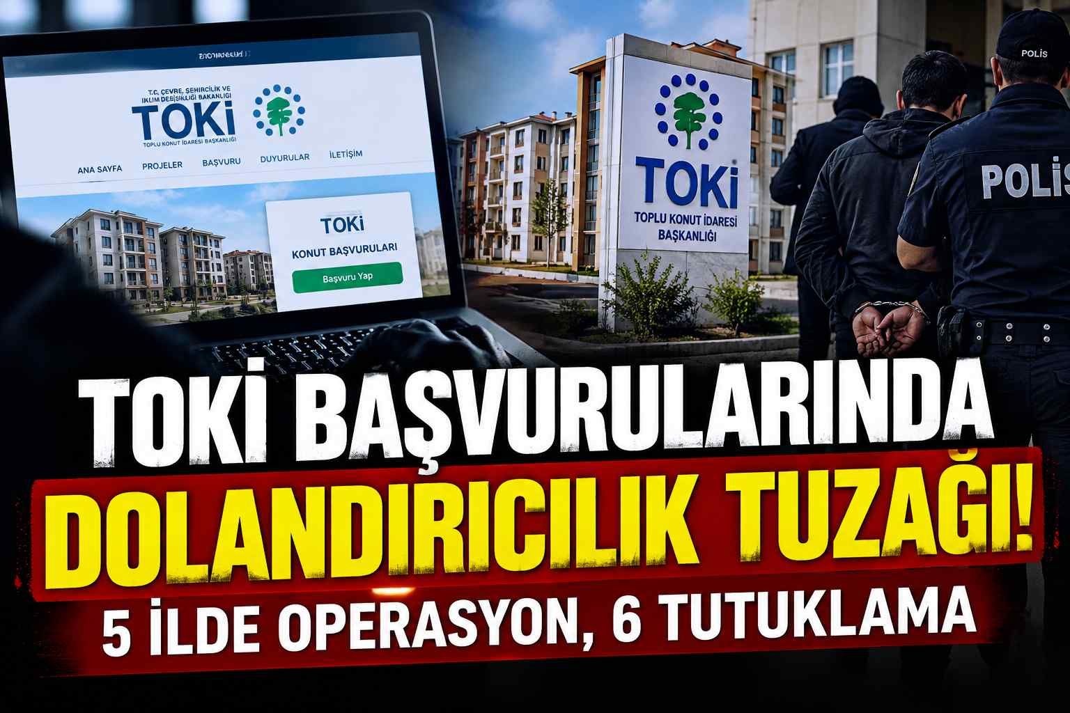TOKİ başvurularında dolandırıcılık tuzağı! 5 ilde operasyon, 6 tutuklama